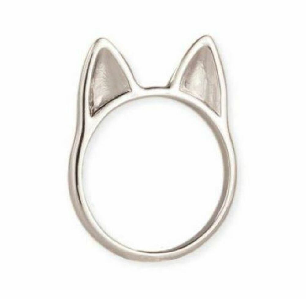 New Simply Feline Silver Cat Kitten Ears Ring sz 6 Cats Kittens Jewelry Gift